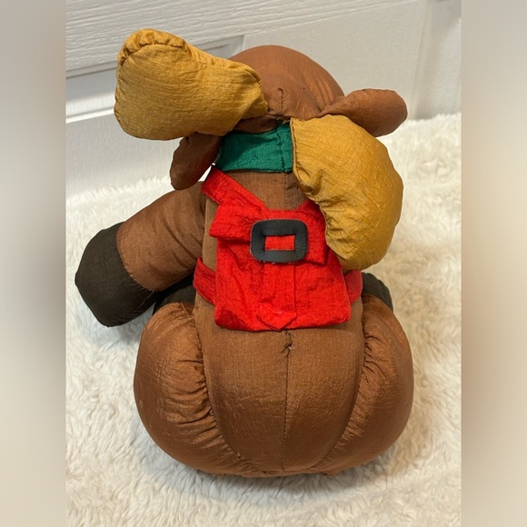 Department 56 Nylon Plush Christmas Holiday Moose Brown Vintage - Picture 5 of 5
